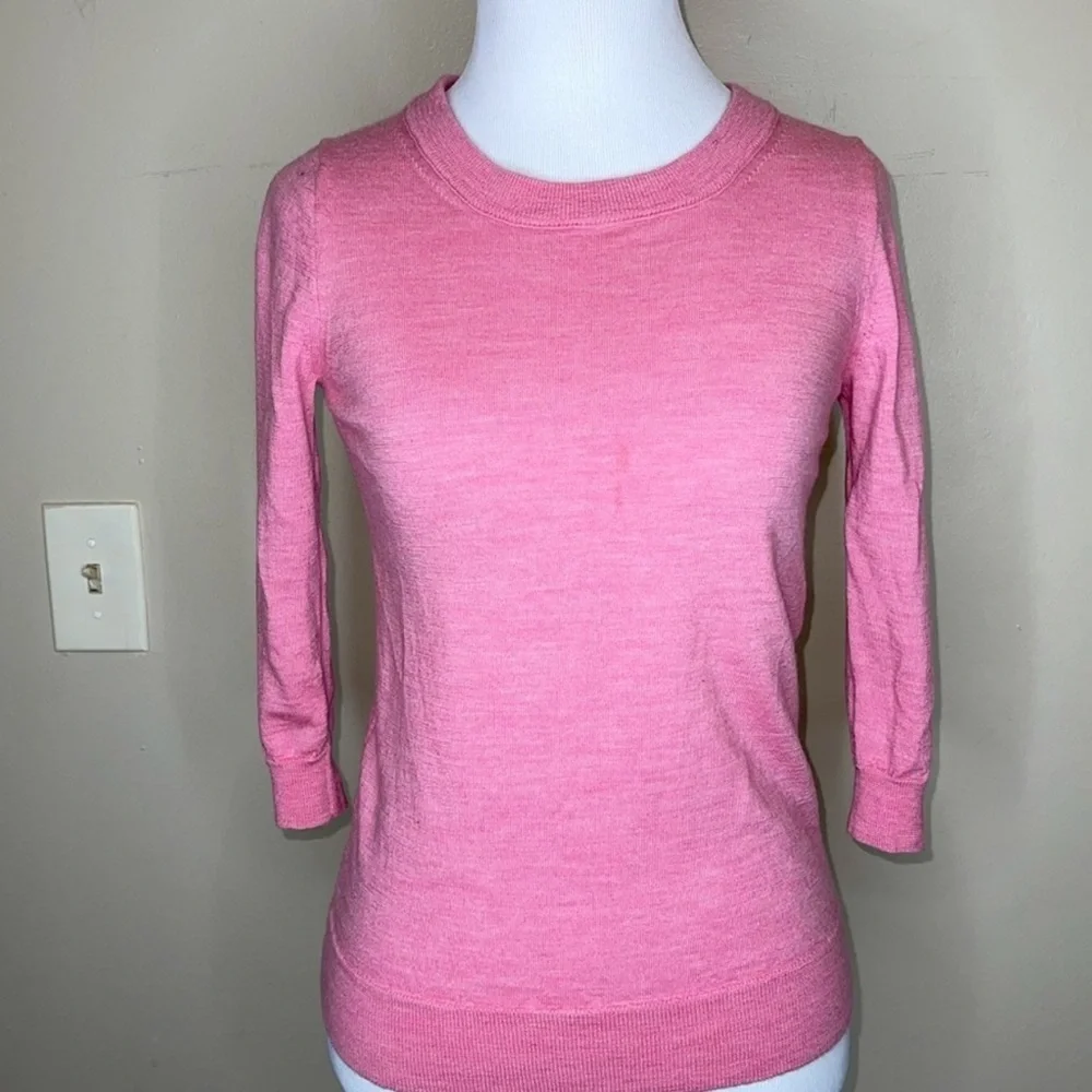 J. Crew Soft Pink Crew Neck Sweater Size XS